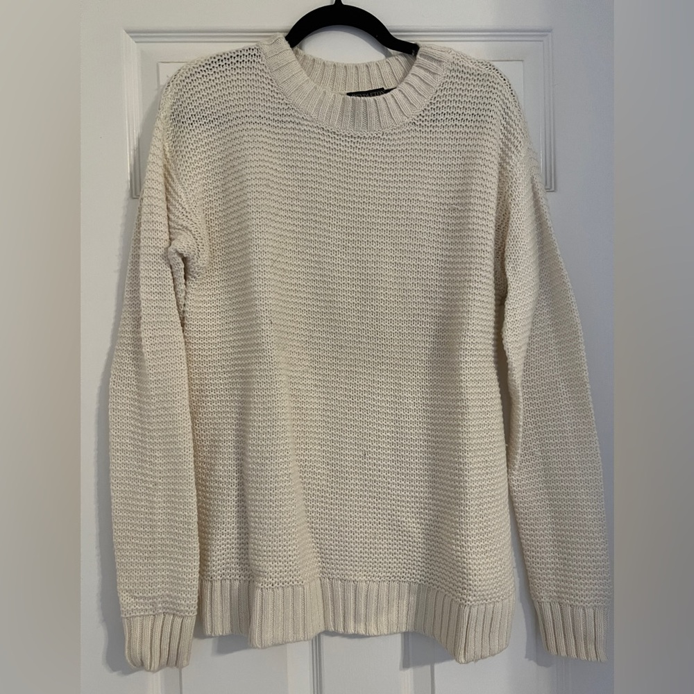 Woven Pendleton Crewneck Sweater